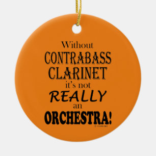 Utan Contrabass Clarinet - Orchestra Ceramic eller Julgransprydnad Keramik