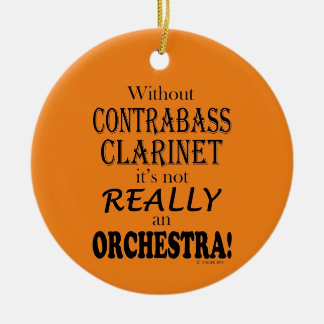 Utan Contrabass Clarinet - Orchestra Ceramic eller Julgransprydnad Keramik (Framsidan)