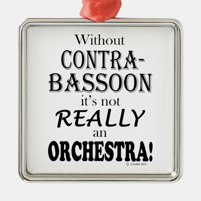 Utan Contrabassoon - Orchestra Julgransprydnad Metall (Framsidan)