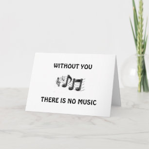UTAN DIG INGEN MUSIK I MITT LIV HJARTDAGSKORT KORT