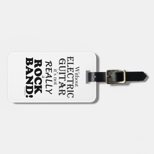 Utan elektrisk gitarr - Sten-band Bagagebricka (Horisontell Framsida)