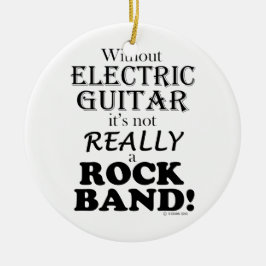 Utan elektrisk gitarr - Sten-band Julgransprydnad Keramik