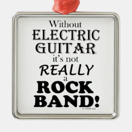 Utan elektrisk gitarr - Sten-band Julgransprydnad Metall