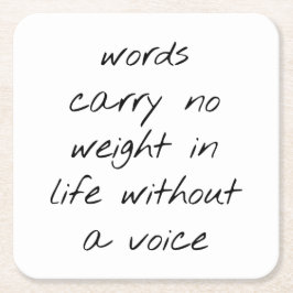 Utan en Papper röst-Underlägg Underlägg Papper Kvadrat