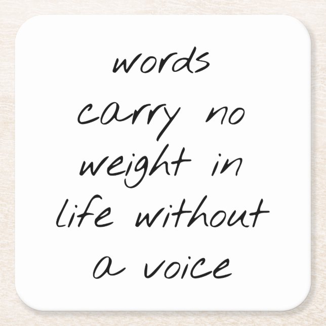 Utan en Papper röst-Underlägg Underlägg Papper Kvadrat (Framsidan)