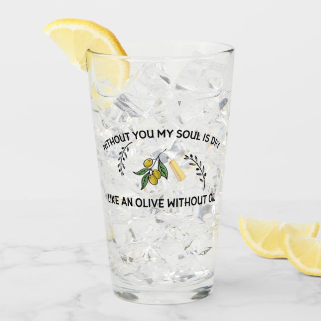 Utan er själ är den torr som en oliv utan olja glaskopp (Framsida Ice)