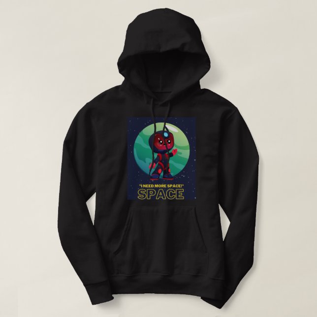 UTAN FÖR RYMDEN CITERAT HOODIE (Design framsida)