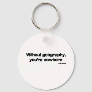 Utan geograficitationstecken nyckelring