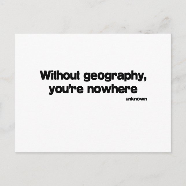 Utan geografisk citat vykort (Framsida)