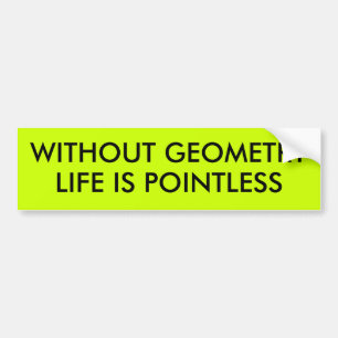 UTAN GEOMETRI ÄR LIV POINTLESS BILDEKAL