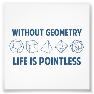 Utan geometri är liv Pointless Fototryck