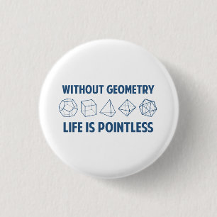 Utan geometri är liv Pointless Knapp