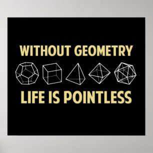 Utan geometri är liv Pointless Poster