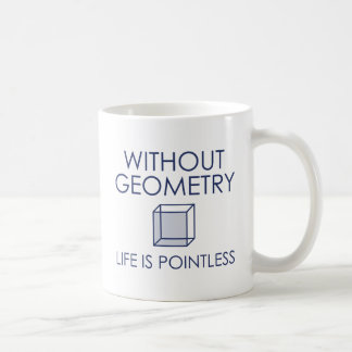Utan geometri är livet meningslöst kaffemugg