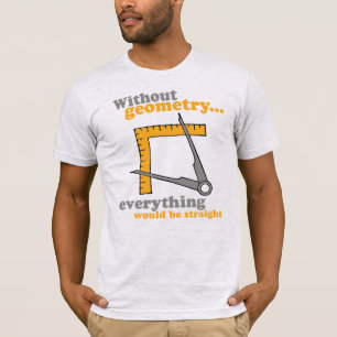 UTAN GEOMETRI SKULLE ALLT VARA RAKARE T SHIRT