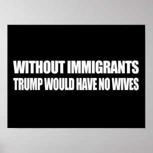 Utan invandrarna skulle Trump inte ha några fruar Poster