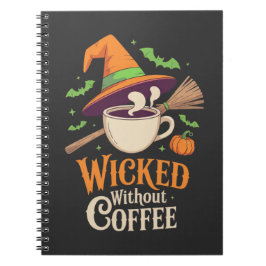 utan kaffe Halloween Anteckningsbok