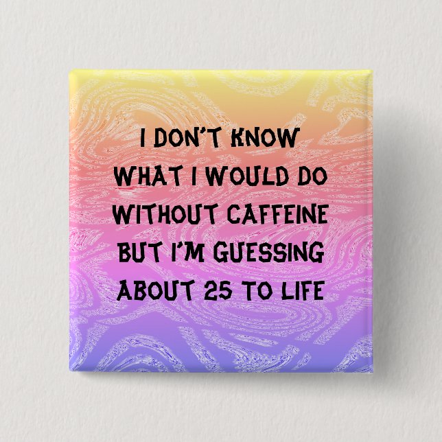 Utan koffeinknapp knapp (Framsida)