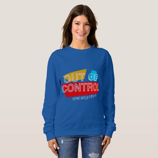 Utan Kontroll – Djärv Typografi Deklaration Design T Shirt (Hel framsida)