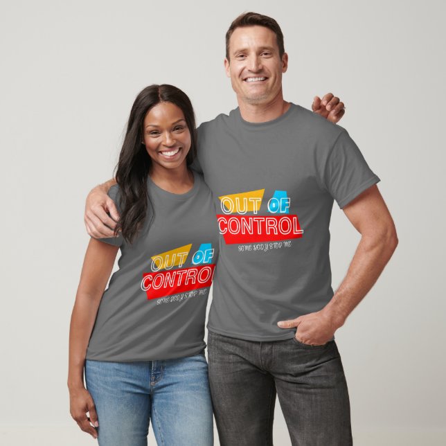 Utan Kontroll – Djärv Typografi Statement Design T Shirt (Unisex)