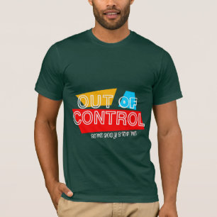 Utan Kontroll – Djärvt Typografi Statement Design T Shirt