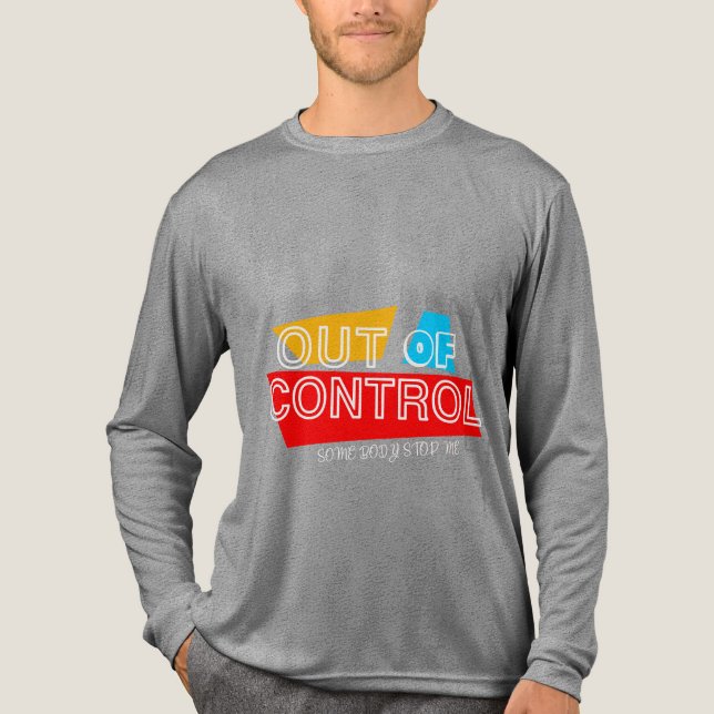 Utan Kontroll – Djärvt Typsnittsuttryck T Shirt (Framsida)