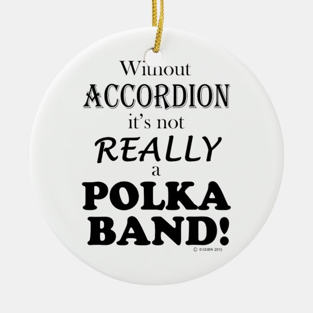 Utan kordion - Polka Band Julgransprydnad Keramik (Framsidan)