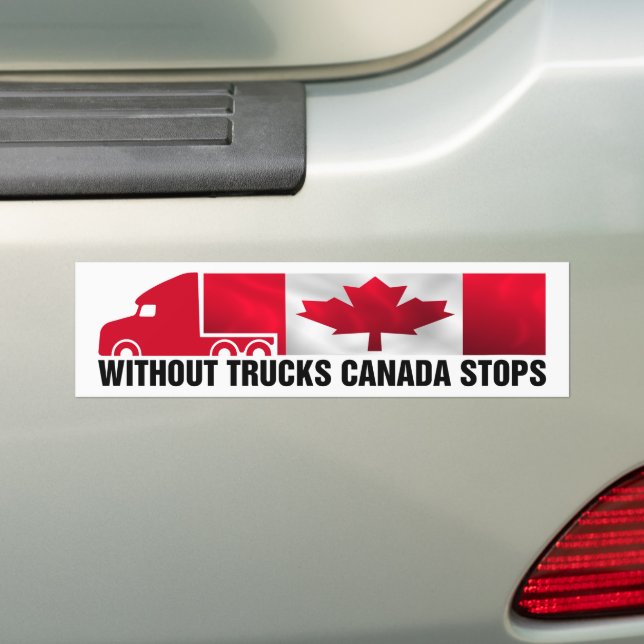 Utan Lastbilar Canada Stops Lastbil och Canadian F Bildekal (På Bil)