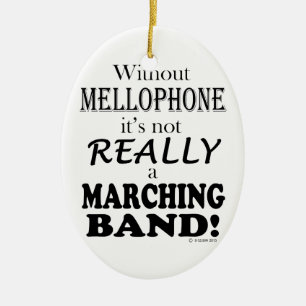 Utan Mellophone - marschmusikband Julgransprydnad Keramik