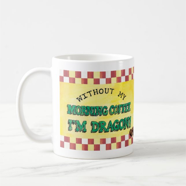 Utan mitt morgonkaffe mugg för I-förmiddagdrake (Vänster)