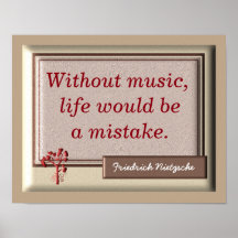 Utan Music II - Nietzsche Quote - Skriv ut