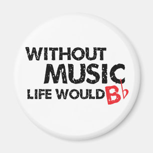 Utan Music Life skulle B (be) Flat Magnet