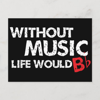 Utan Music Life skulle B (be) Flat Vykort