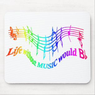 Utan Music Life skulle B Flat Humor Quote Roligt Musmatta