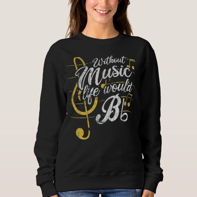 Utan Music Life skulle det vara en platt II-musiko T Shirt (Framsida)