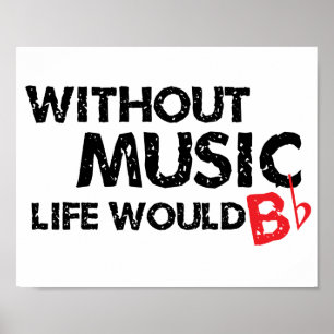 Utan musik liv skulle b-lägenhet poster