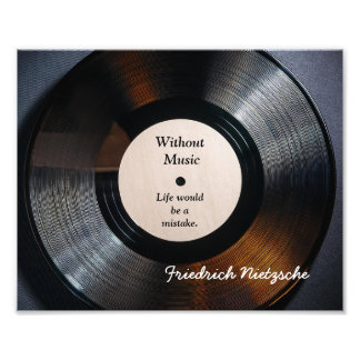 Utan musik - Nietzsche-citat - konsttryck Fototryck