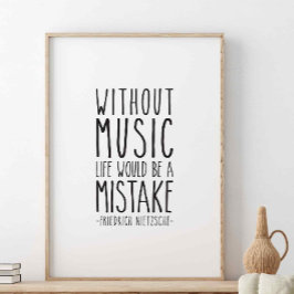 Utan musik skulle livet vara, Friedrich Nitzsche Poster