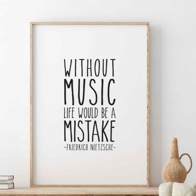 Utan musik skulle livet vara, Friedrich Nitzsche Poster (Skapare uppladdad)