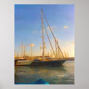 Utan Sails Sunny Day Sea Beach Israel Herzlia Poster