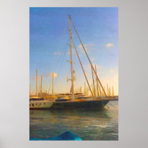 Utan Sails Sunny Day Sea Beach Israel Herzlia Poster