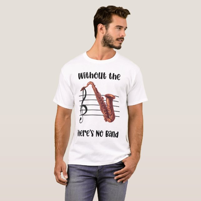 Utan saxofonisk Manar står-Shirt T Shirt (Hel framsida)