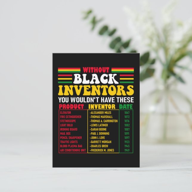 Utan svarta inventarier skulle du inte ha de här vykort (Stående Fram)