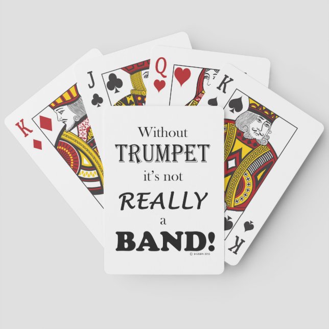 Utan trumpet - band spel kort (Baksidan)