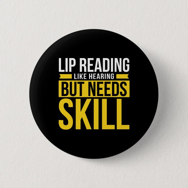 Utan utfrågning - Döv - Kan inte höra - Döv AWA Knapp (Framsida)