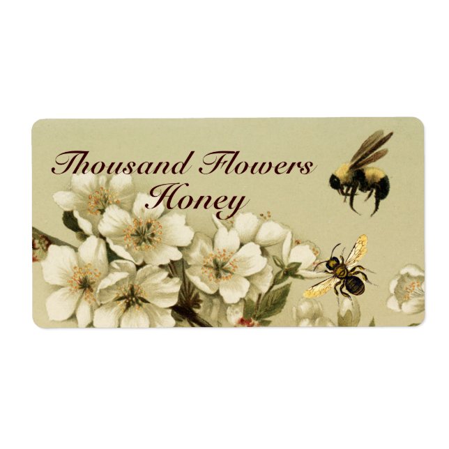 UTAN VÅR BLOMMOR OCH HONUNGA BEE, NÖTKÖPER FRAKTSEDEL (Framsidan)