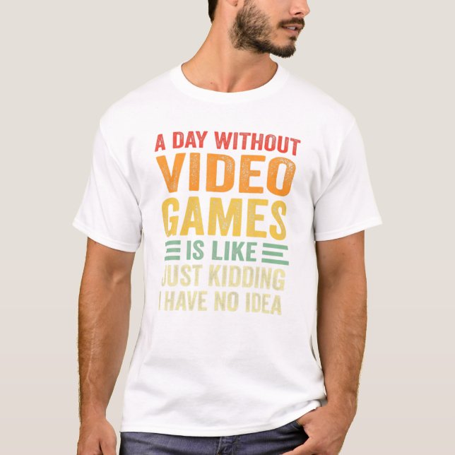 Utan videospel fungerar t shirt (Framsida)