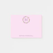 Utandning av akut Rosa Monogrammad Blommigt