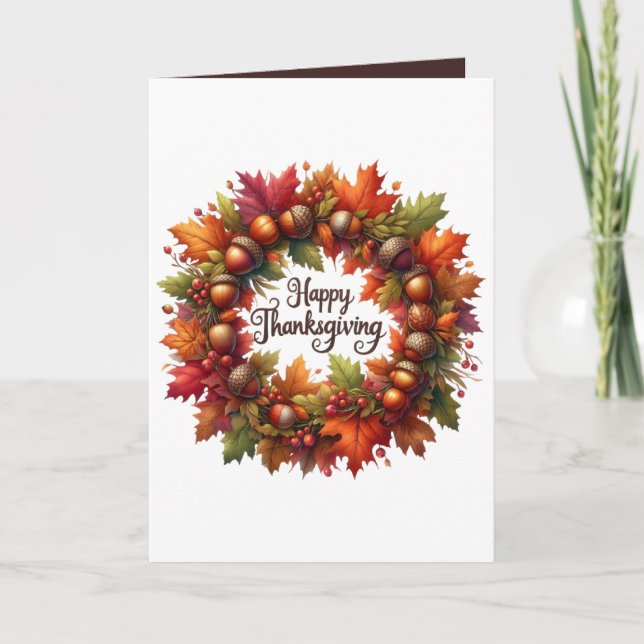 Utandning av anpassadet Cute Happy thanksgiving Helgkort (Framsida)