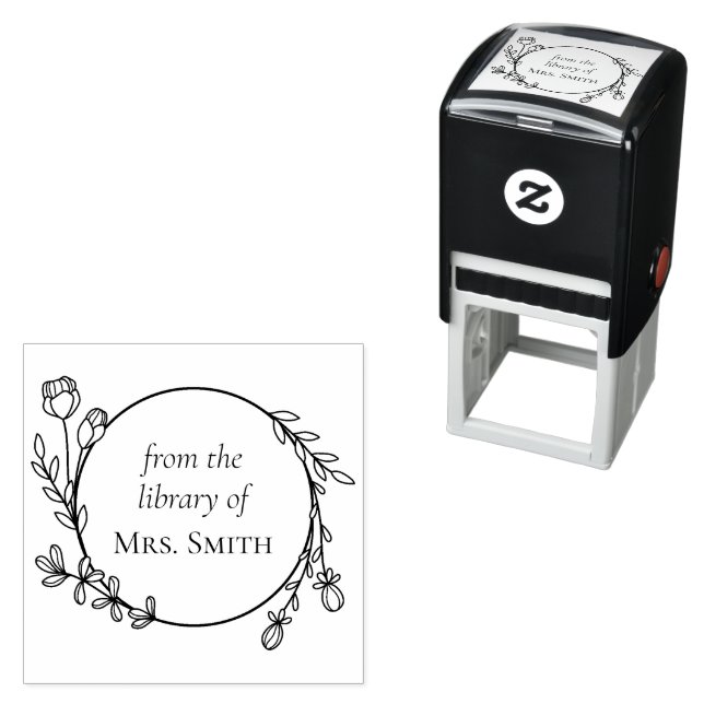 Utandning av blommigt från Bibliotek Självfärgande Stämpel (In Situ)